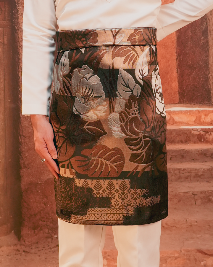 Leka Pantai Original Sampin Adult - Brown & Silver