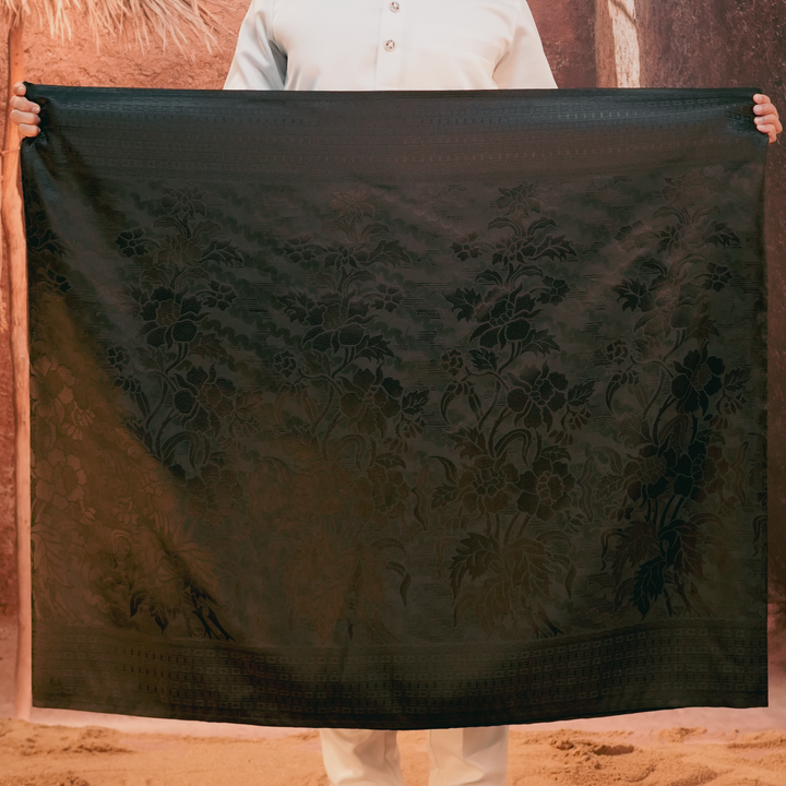 Bunga Raya Original Sampin Adult - Black & Black