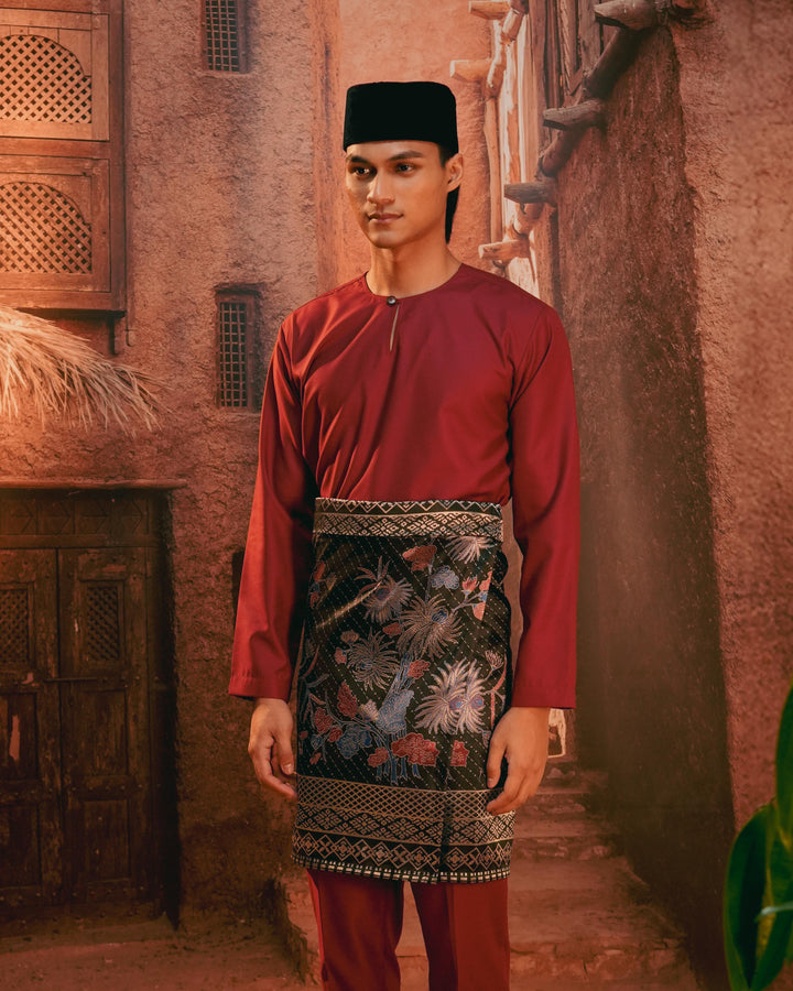 Purnama Instant Sampin Adult - Navy Blue & Maroon