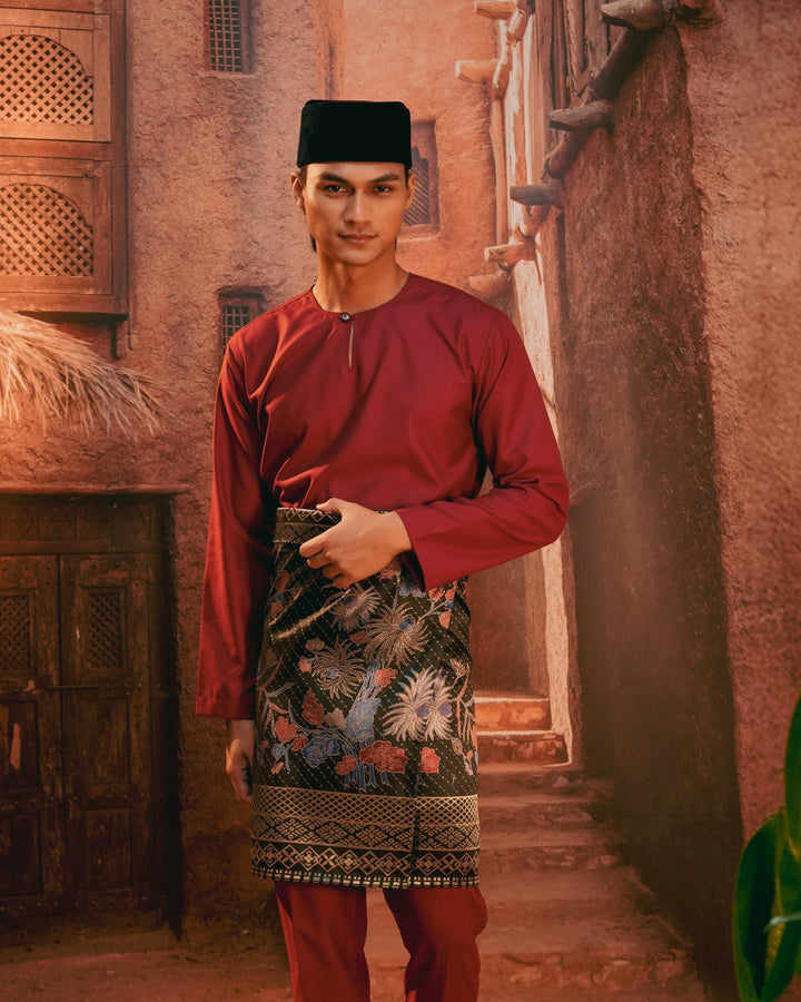 Purnama Instant Sampin Adult - Navy Blue & Maroon