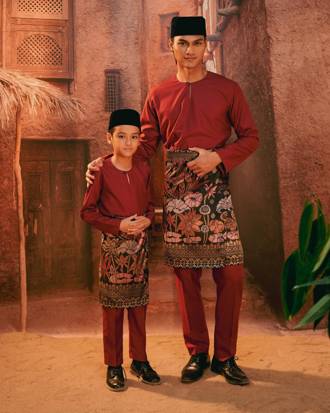 Rimba Hijau Instant Sampin Kid - Maroon & Gold