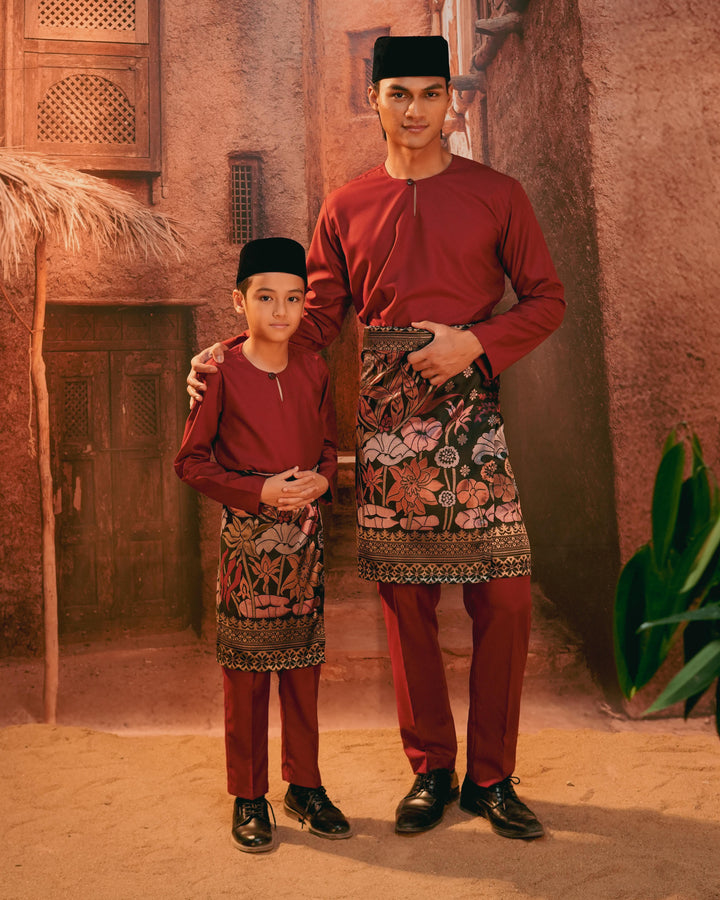 Rimba Hijau Instant Sampin Kid - Maroon & Gold