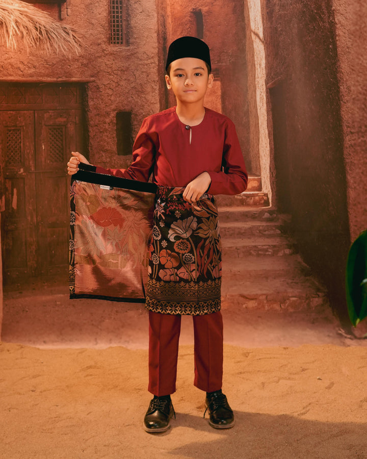 Rimba Hijau Instant Sampin Kid - Maroon & Gold