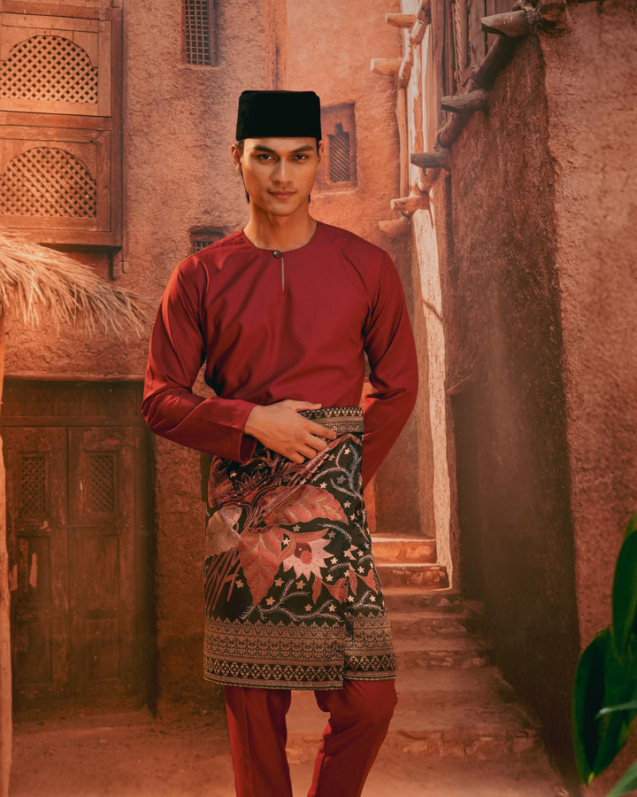 Bunga Seri Instant Sampin Adult - Maroon & Gold