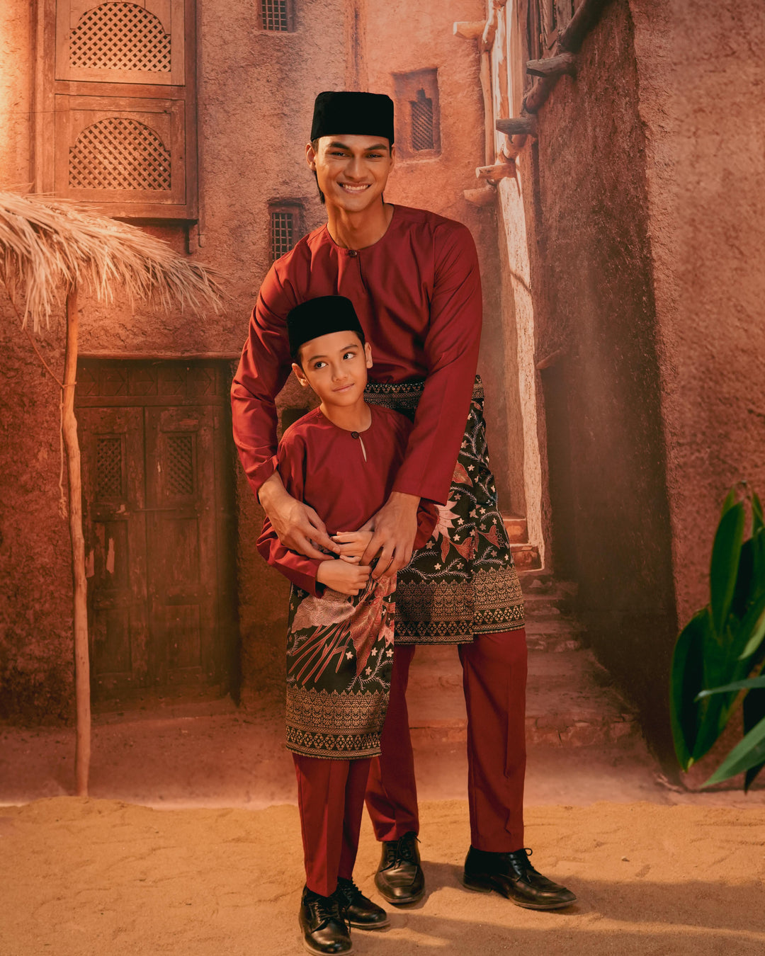 Bunga Seri Instant Sampin Kid - Maroon & Gold