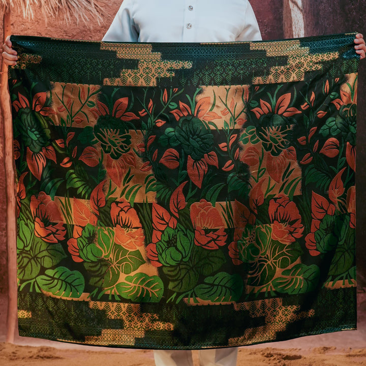 Leka Pantai Original Sampin Adult - Green & Gold - SampinExclusiveMy