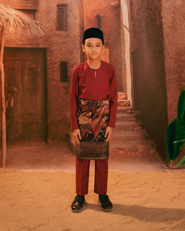 Bunga Seri Instant Sampin Kid - Maroon & Gold