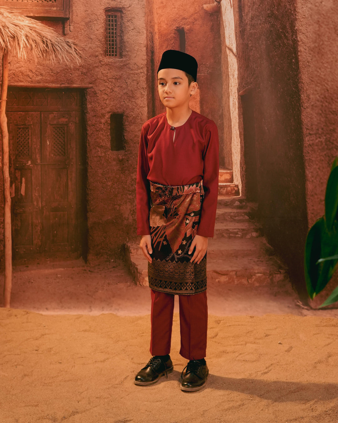 Bunga Seri Instant Sampin Kid - Maroon & Gold