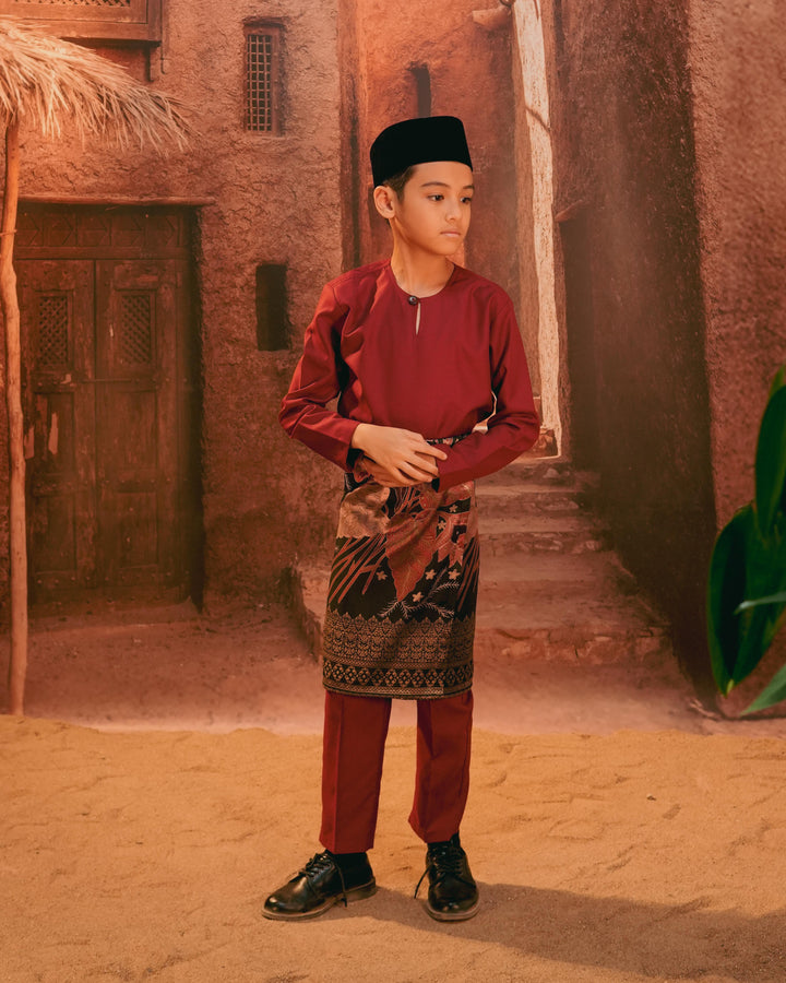 Bunga Seri Instant Sampin Kid - Maroon & Gold