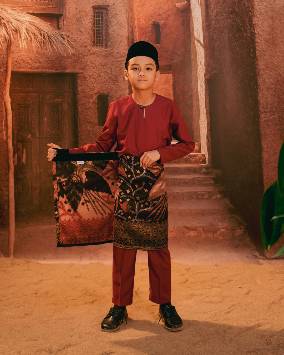 Bunga Seri Instant Sampin Kid - Maroon & Gold