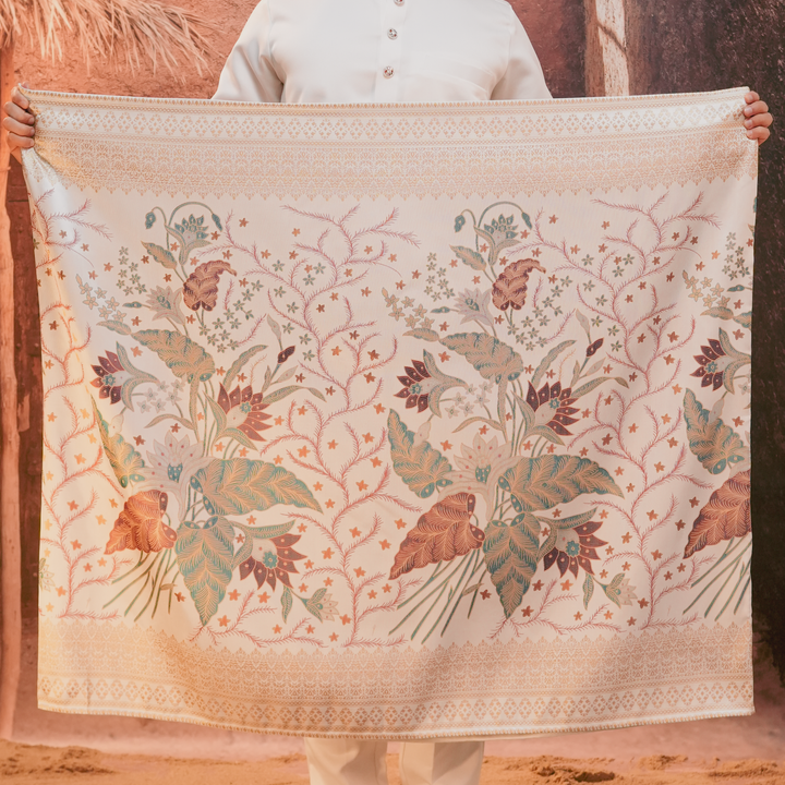 Bunga Seri Original Sampin Adult - Soft Maroon & Green