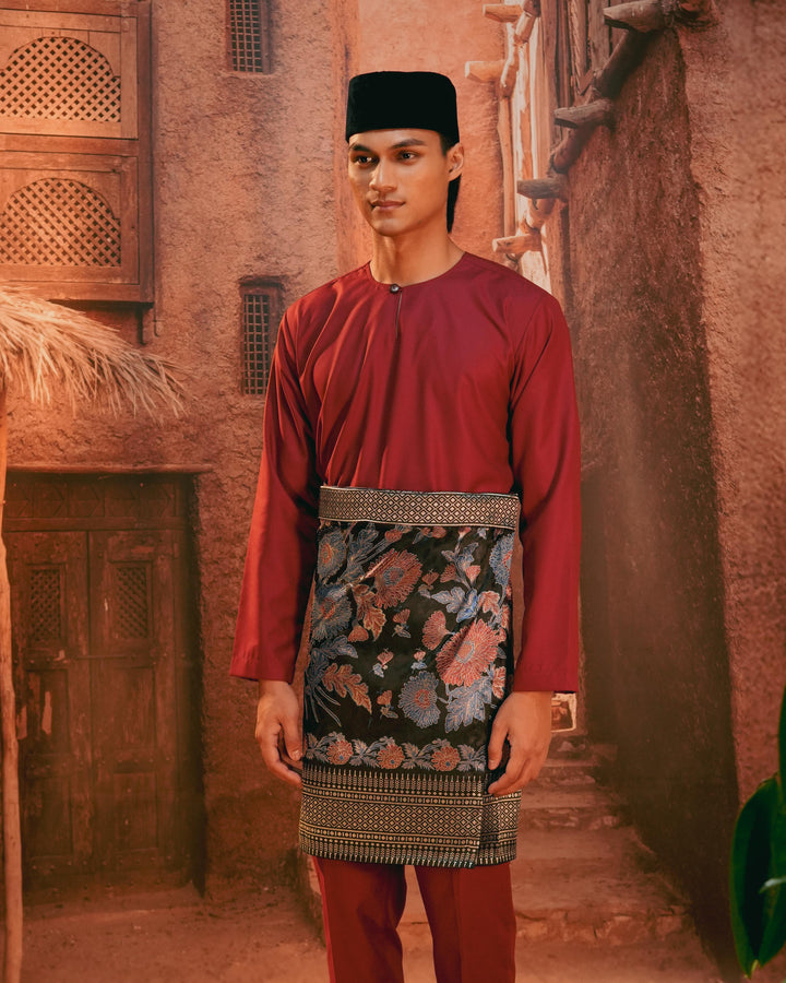 Kekwa Warisan Instant Sampin Adult - Navy Blue & Maroon