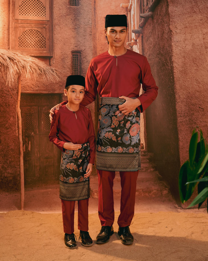 Kekwa Warisan Instant Sampin Adult - Navy Blue & Maroon