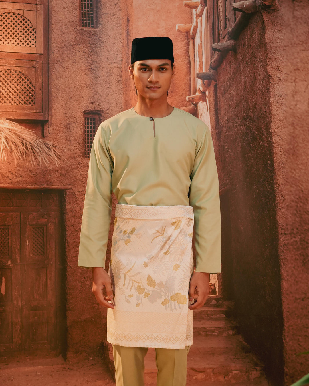 Purnama Instant Sampin Adult - Soft Green & Olive