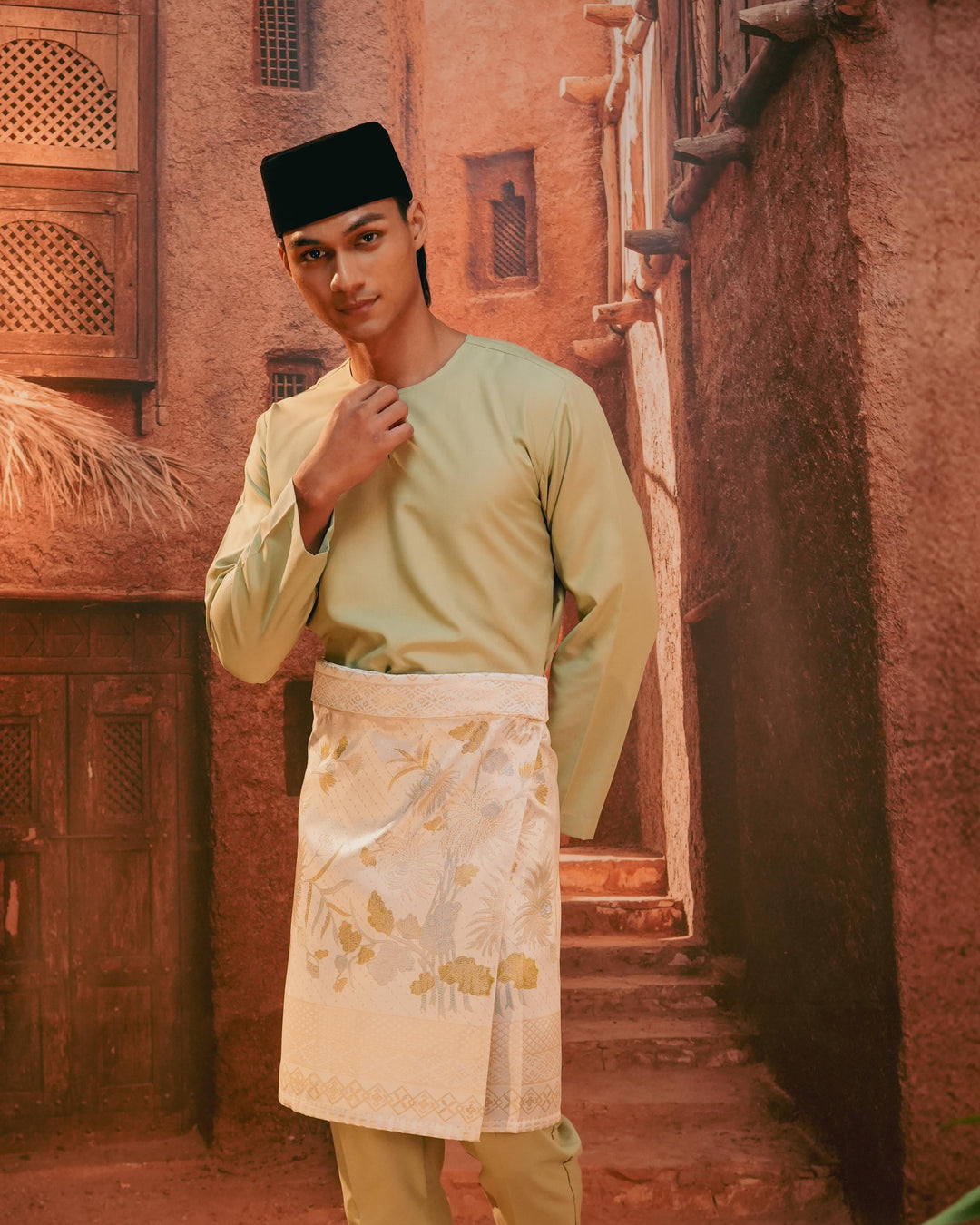 Purnama Instant Sampin Adult - Soft Green & Olive