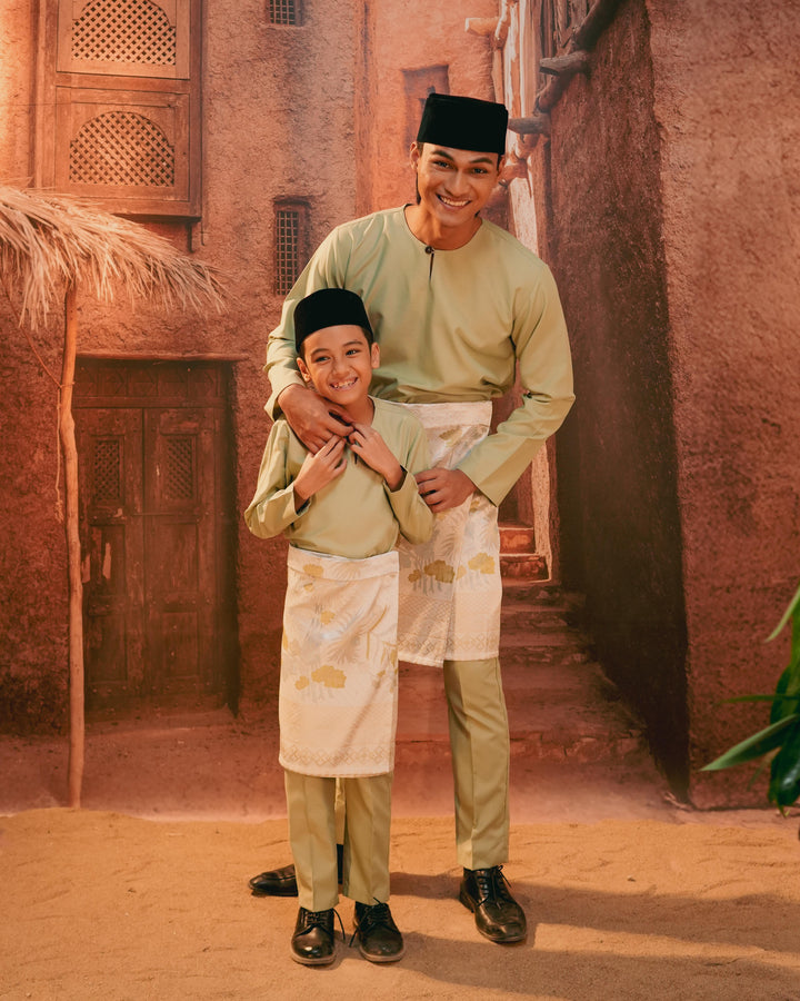 Purnama Instant Sampin Kid - Green & Gold