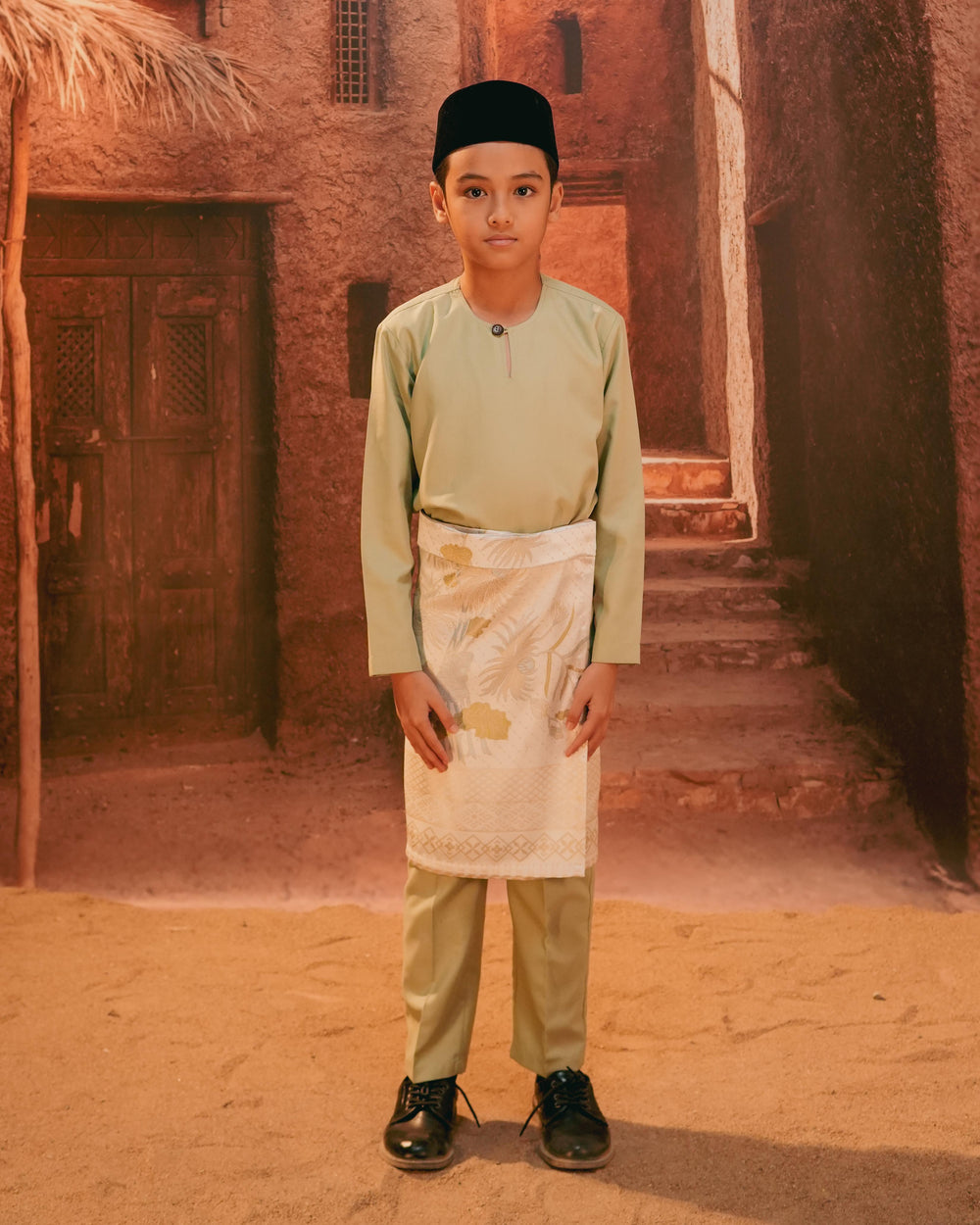 Purnama Instant Sampin Kid - Soft Green & Olive - SampinExclusiveMy