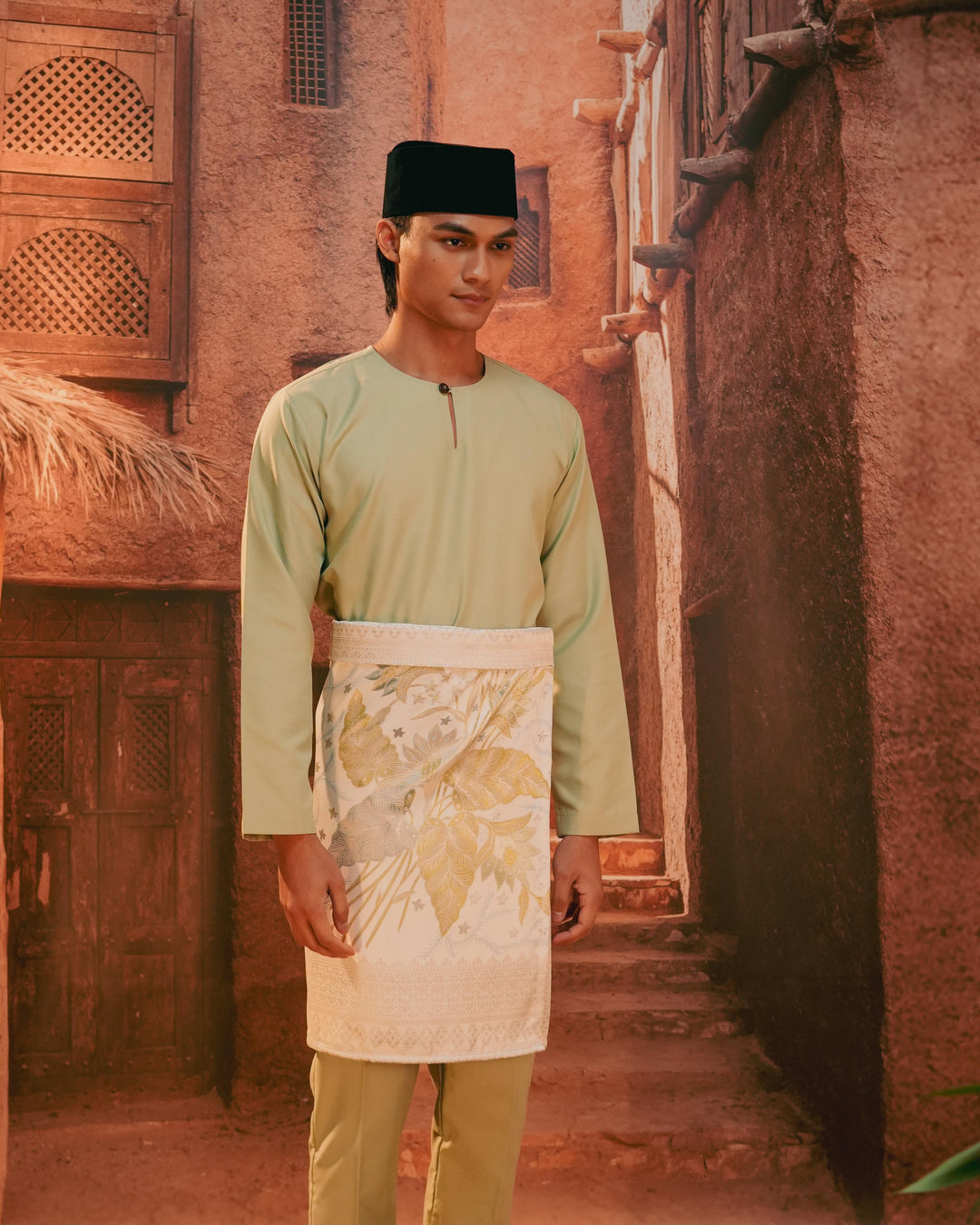 Bunga Seri Instant Sampin Adult - Soft Green & Olive