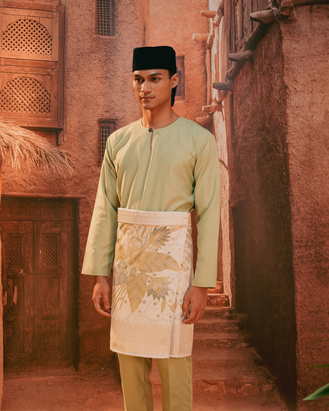 Bunga Seri Instant Sampin Adult - Soft Green & Olive