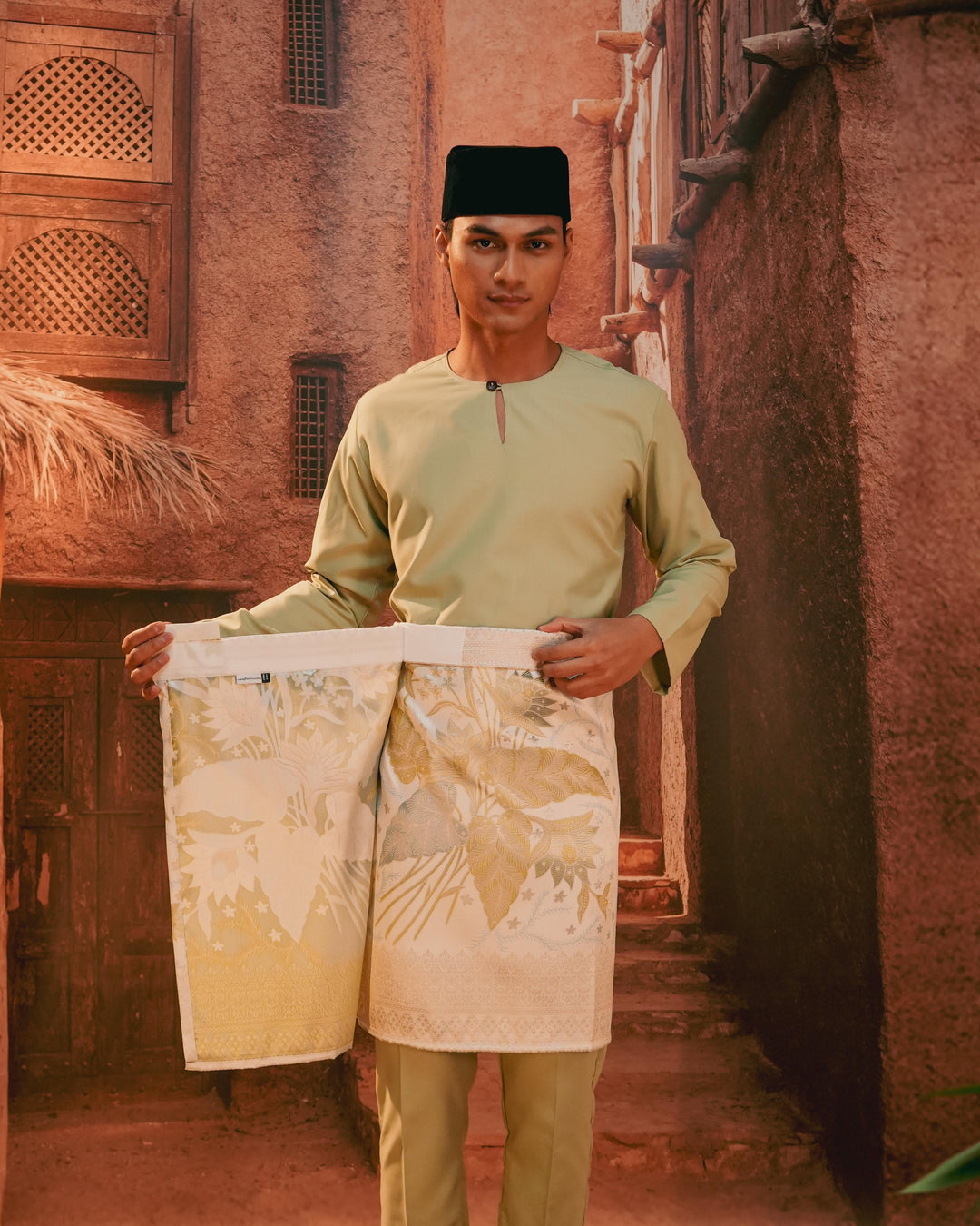 Bunga Seri Instant Sampin Adult - Soft Green & Olive