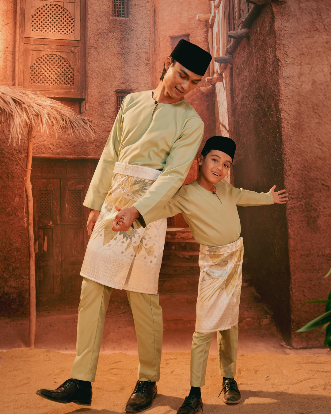 Bunga Seri Instant Sampin Kid - Soft Green & Olive