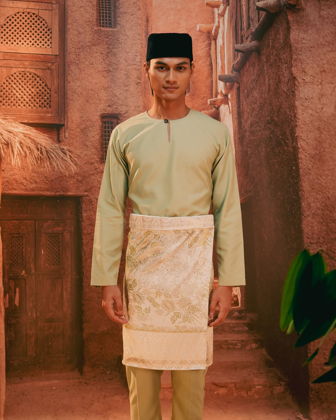 Seri Istana Instant Sampin Adult - Soft Green & Olive