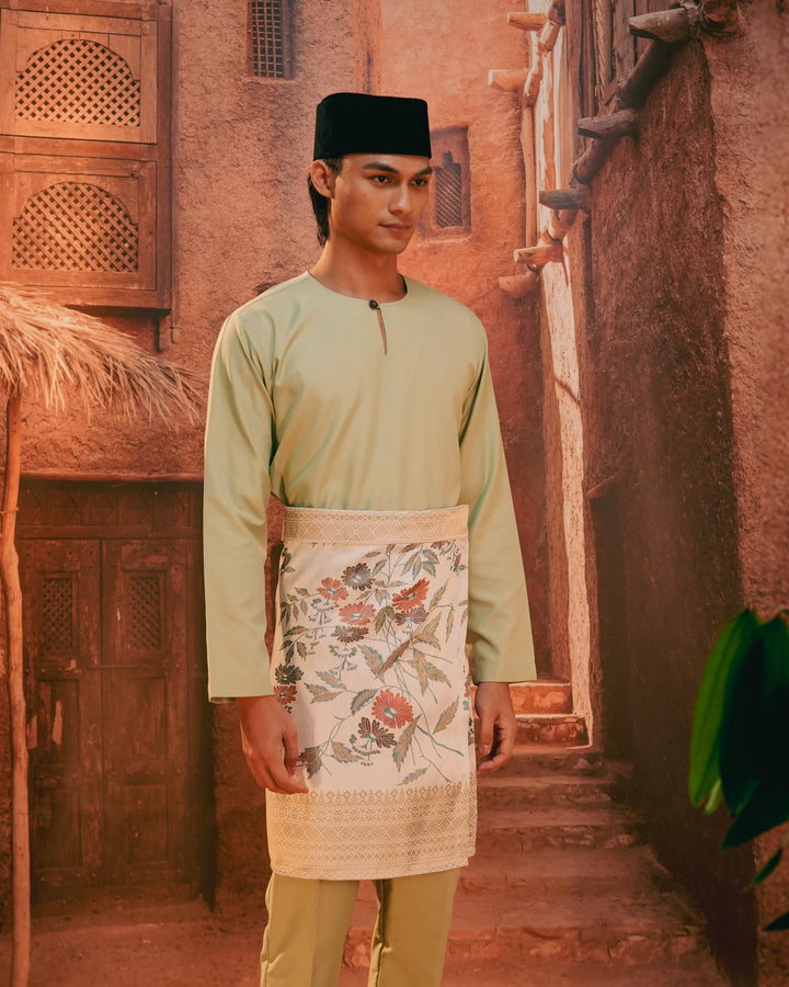 Seri Kenanga Instant Sampin Adult - Soft Maroon & Green