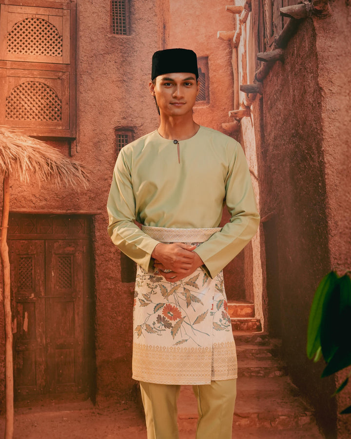 Seri Kenanga Instant Sampin Adult - Soft Maroon & Green