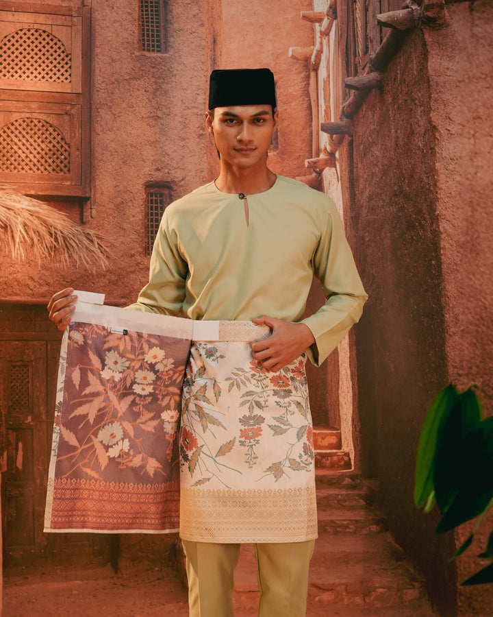 Seri Kenanga Instant Sampin Adult - Soft Maroon & Green