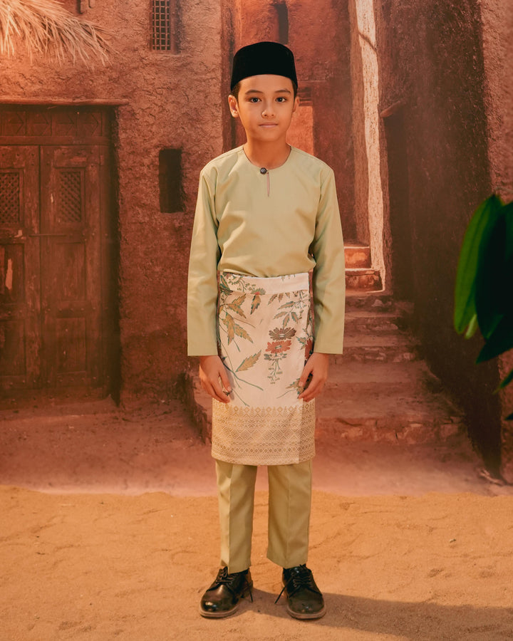 Seri Kenanga Instant Sampin Kid - Soft Maroon & Green