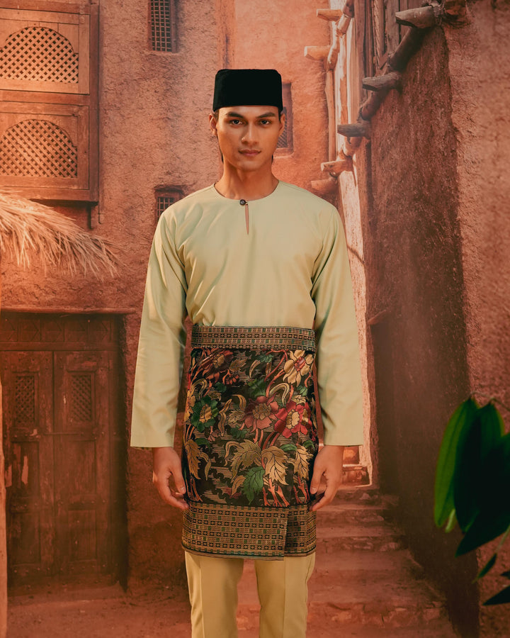 Bunga Raya Instant Sampin Adult - Green & Gold