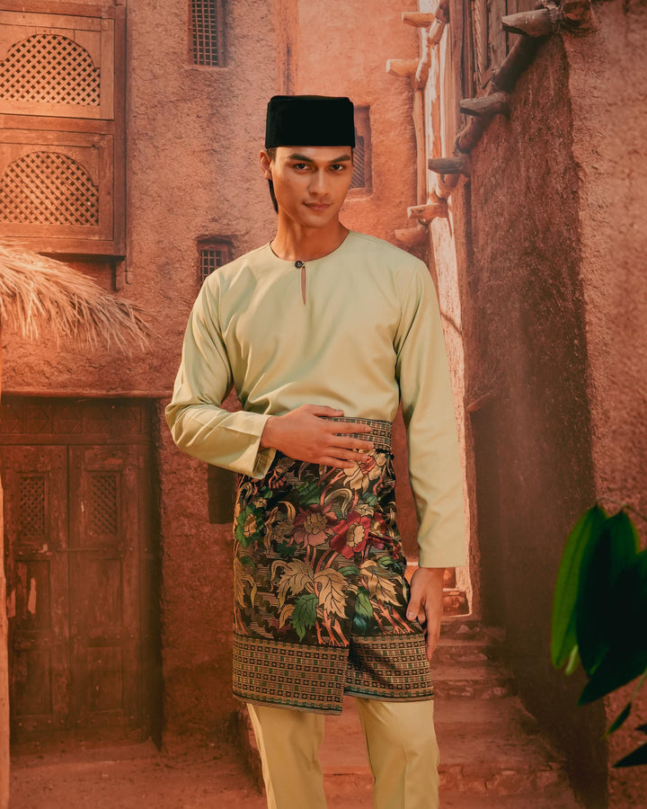 Bunga Raya Instant Sampin Adult - Green & Gold