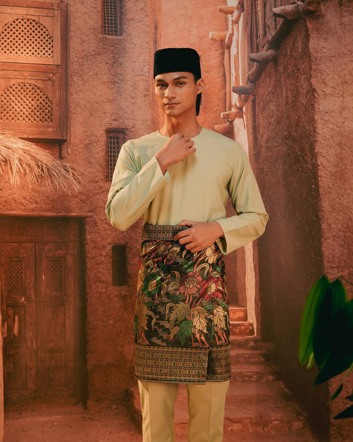 Bunga Raya Instant Sampin Adult - Green & Gold