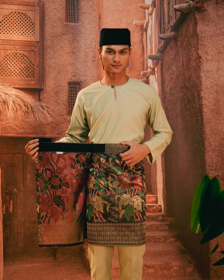 Bunga Raya Instant Sampin Adult - Green & Gold