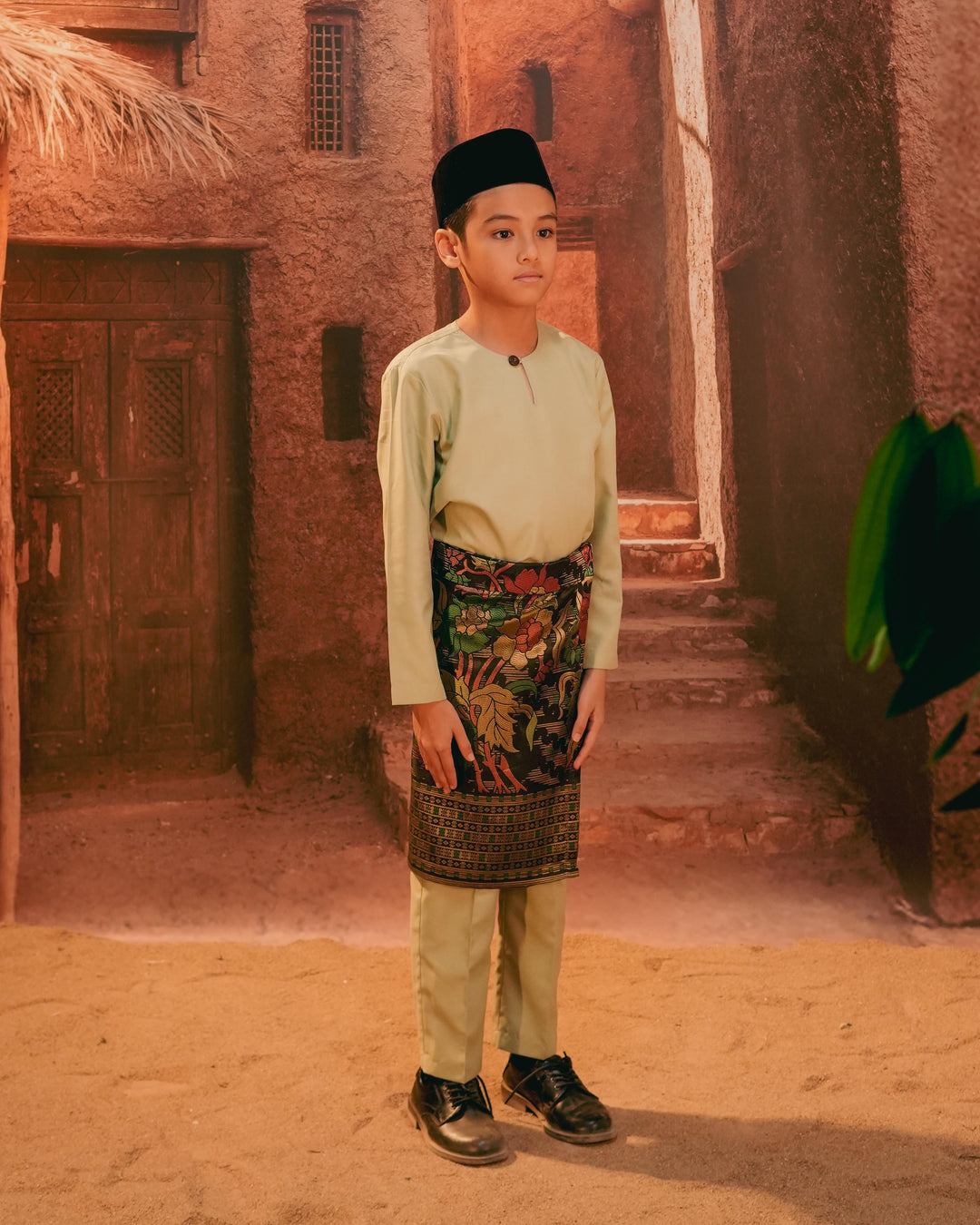 Bunga Raya Instant Sampin Kid - Green & Gold