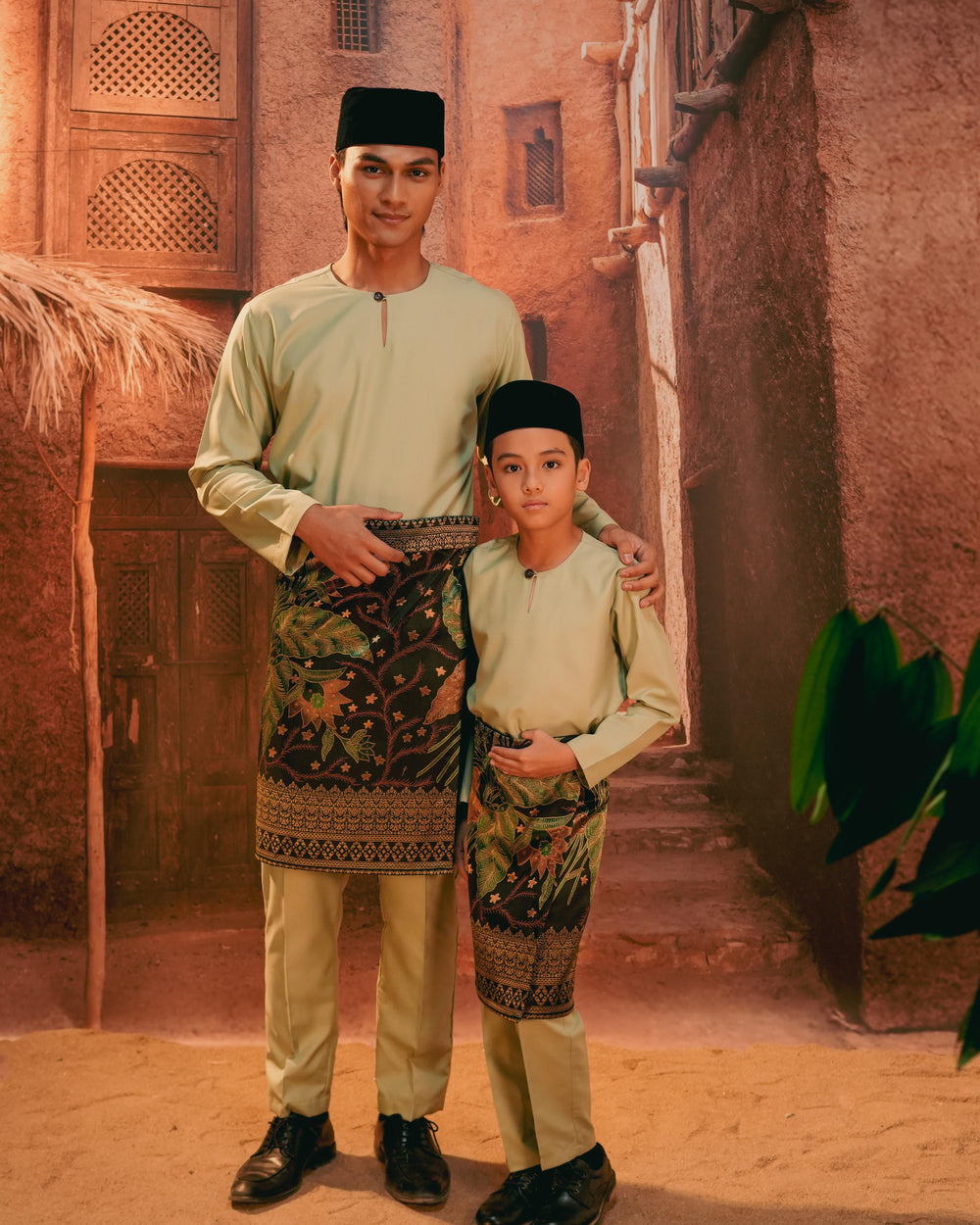 Bunga Seri Instant Sampin Adult - Green & Gold - SampinExclusiveMy