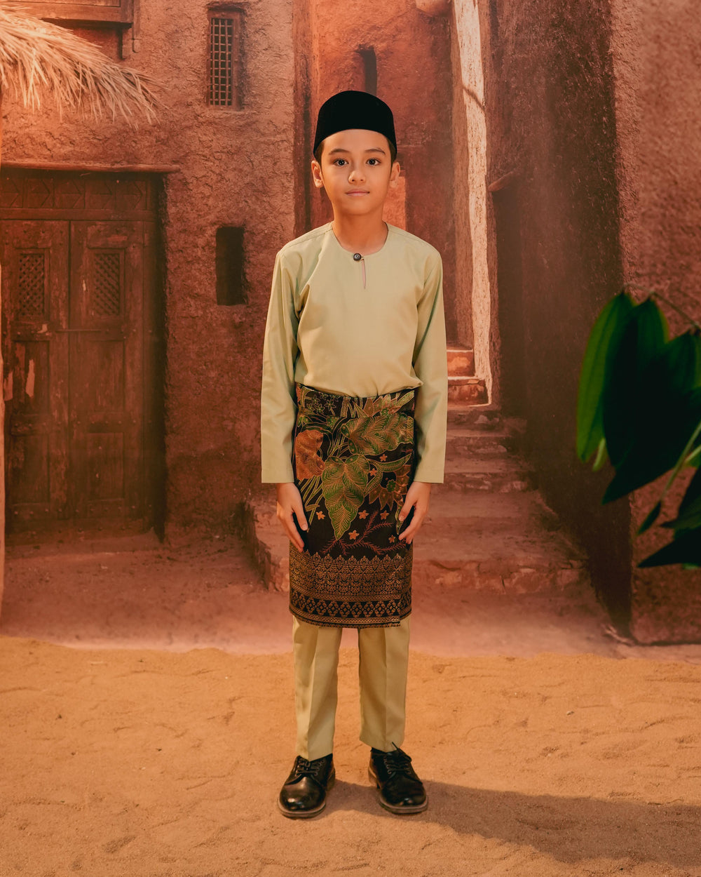 Bunga Seri Instant Sampin Kid - Green & Gold - SampinExclusiveMy