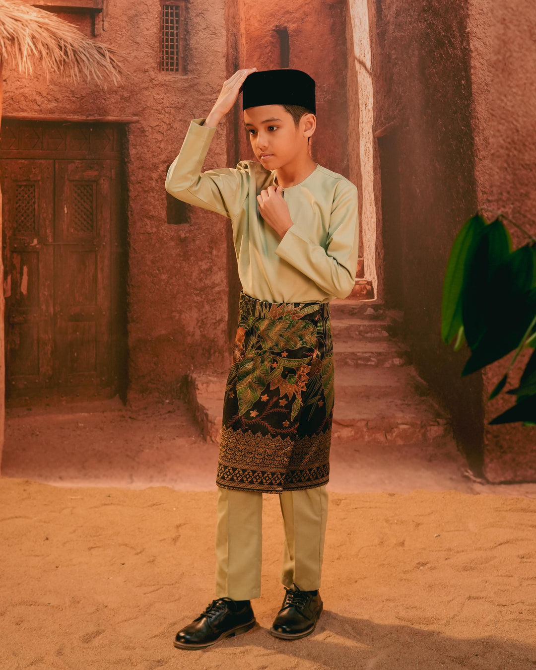 Bunga Seri Instant Sampin Kid - Green & Gold