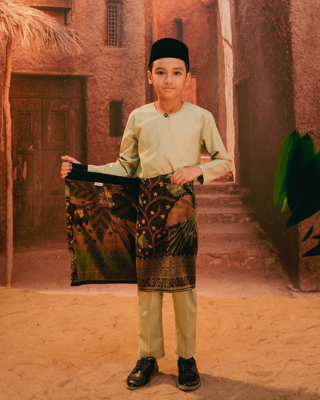 Bunga Seri Instant Sampin Kid - Green & Gold