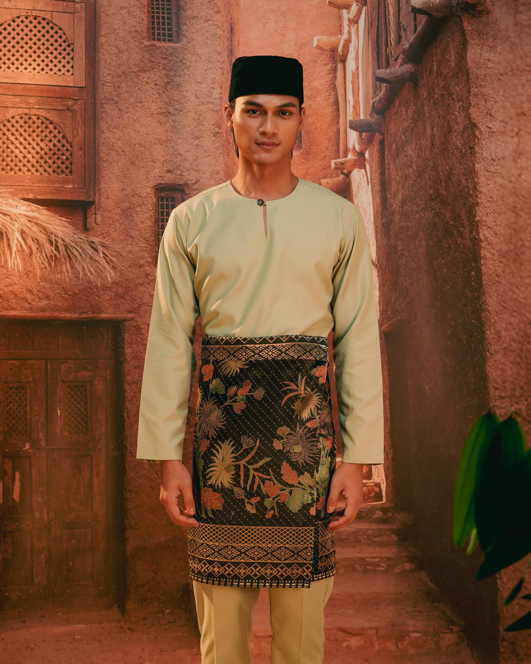 Purnama Instant Sampin Adult - Green & Gold