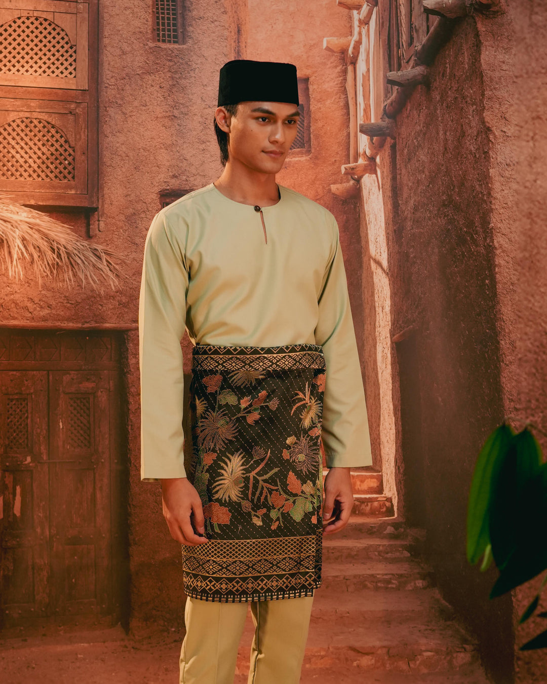 Purnama Instant Sampin Adult - Green & Gold