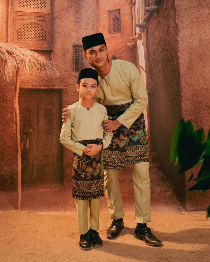 Purnama Instant Sampin Kid - Green & Gold