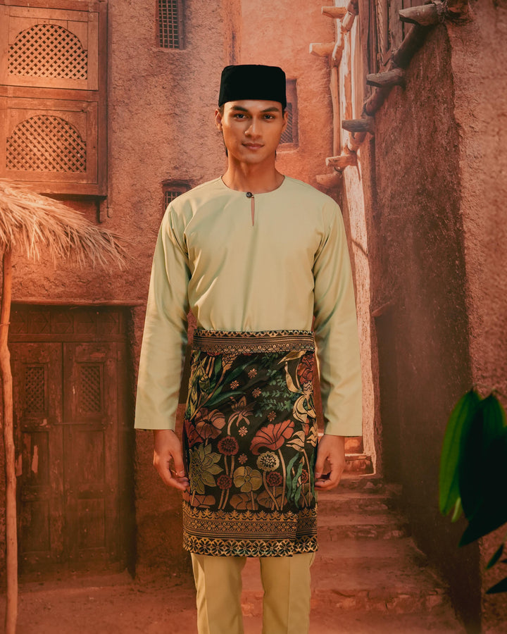 Rimba Hijau Instant Sampin Adult - Green & Gold