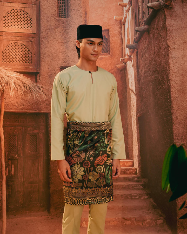 Rimba Hijau Instant Sampin Adult - Green & Gold