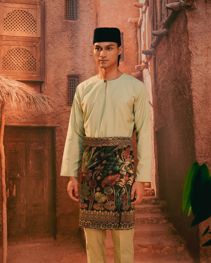 Rimba Hijau Instant Sampin Adult - Green & Gold