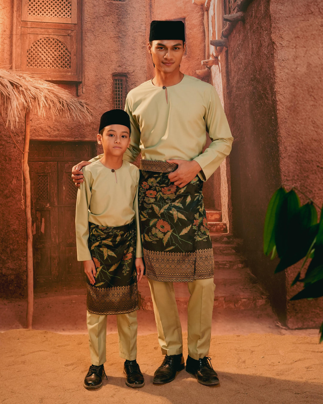 Seri Kenanga Instant Sampin Kid - Green & Gold