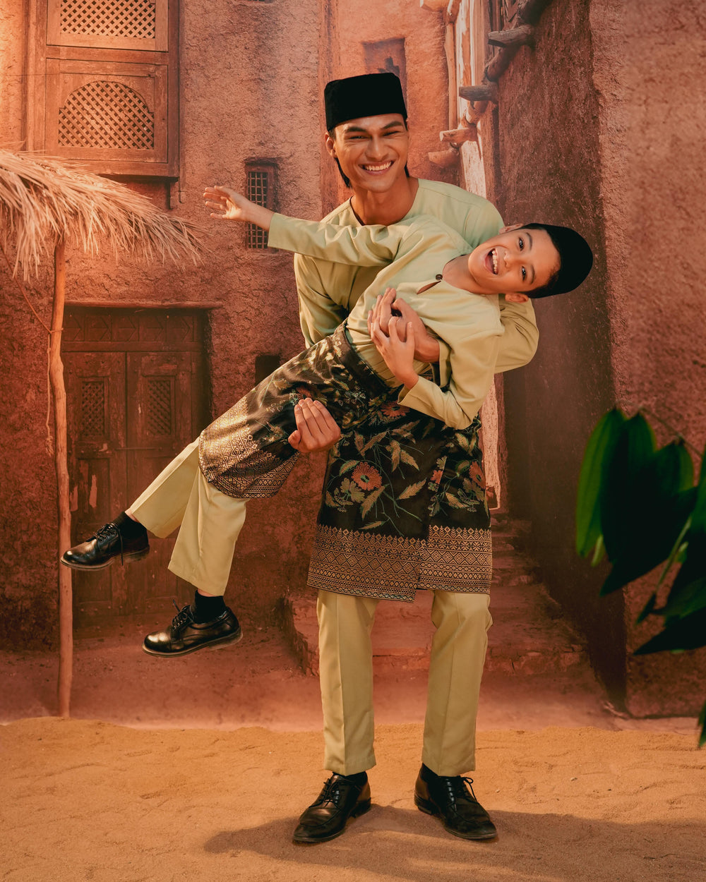 Seri Kenanga Instant Sampin Adult - Green & Gold - SampinExclusiveMy