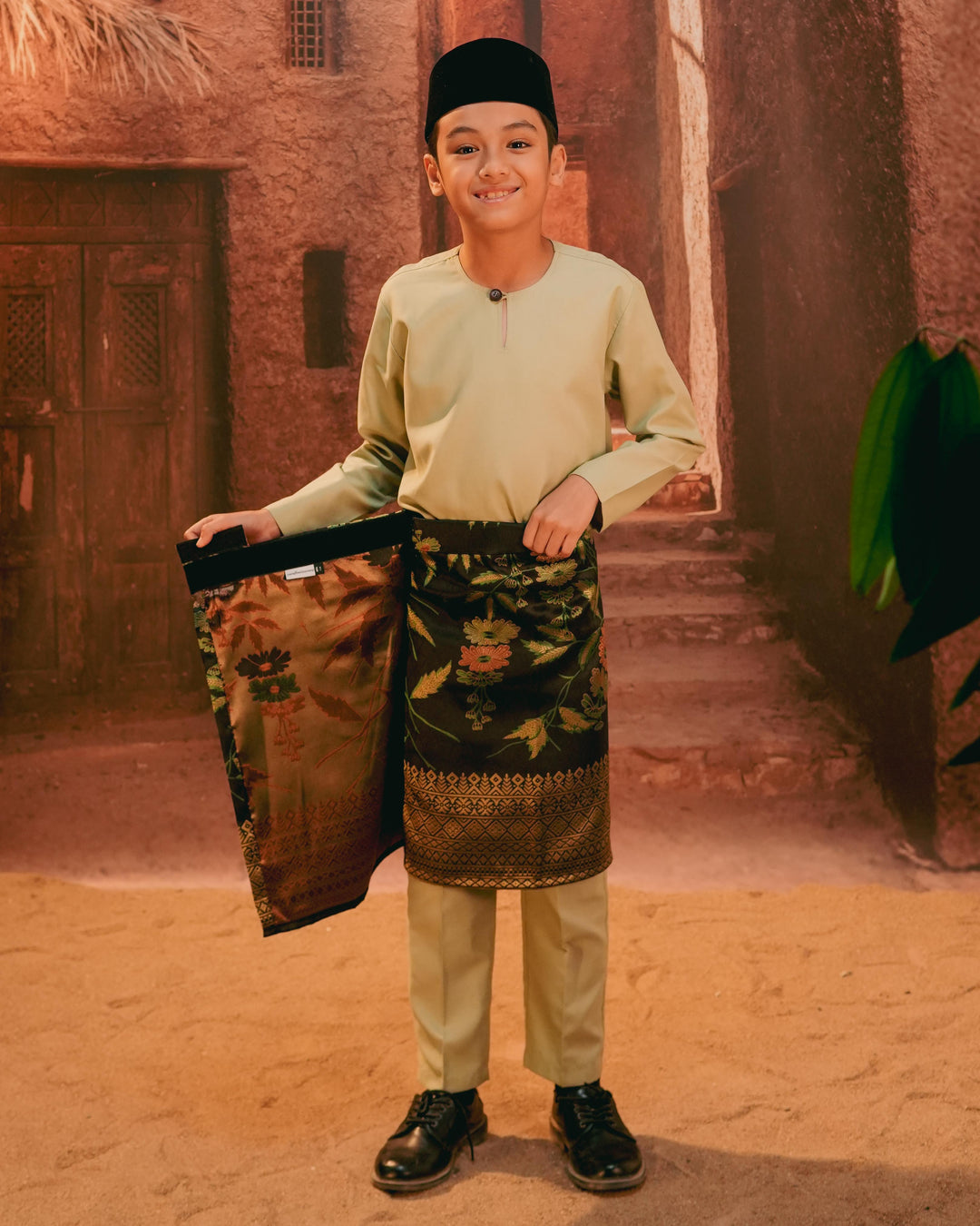 Seri Kenanga Instant Sampin Kid - Green & Gold