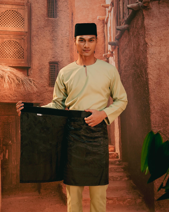 Bunga Raya Instant Sampin Adult - Black & Black