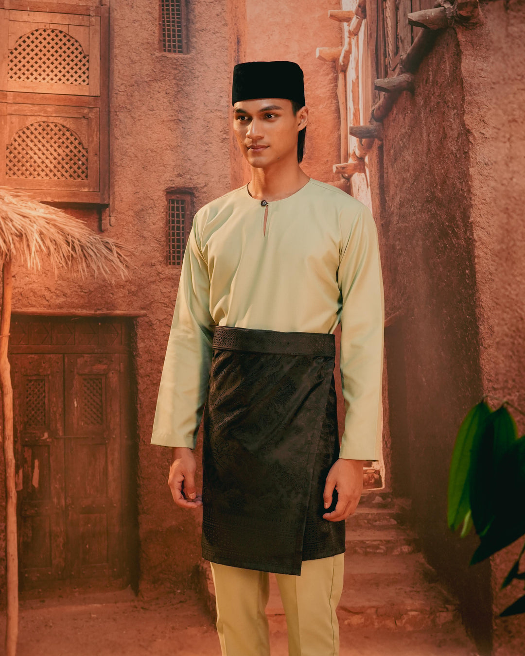 Kekwa Warisan Instant Sampin Adult - Black & Black